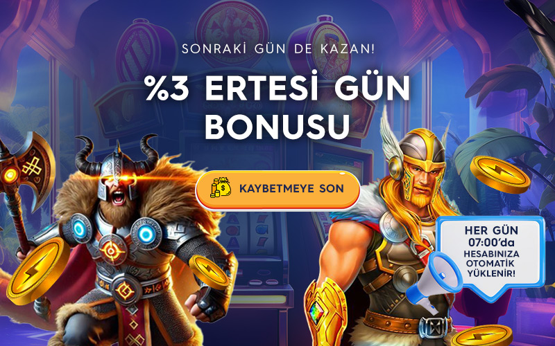 Galslot %3 Ertesi Gün Bonusu | Yatırımının Ertesi Gününde Kazan Thumbnail